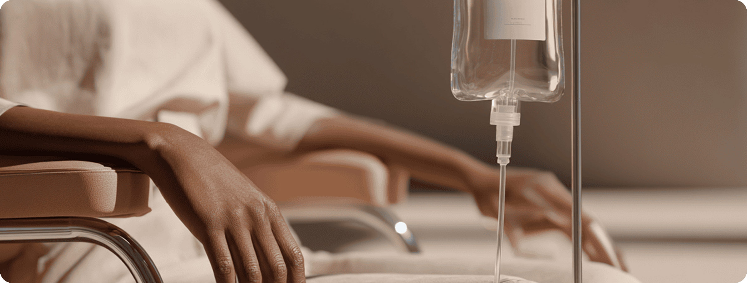 Infusion mit Vitaminen in Frankfurt beim Patienten